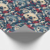 Papier Cadeau Noël Blue Koalas (Coin)