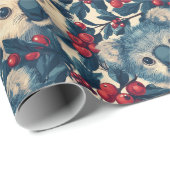 Papier Cadeau Noël Blue Koalas (Coin rond)