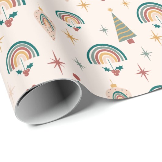 Papier Cadeau Noël Boho (Coin rond)