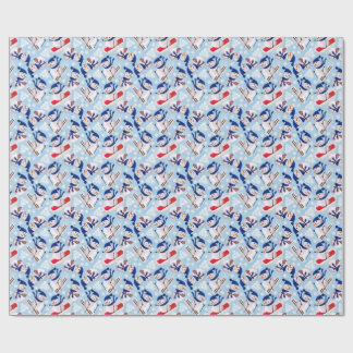 Papier Cadeau Noël Bonhomme de Neige Skiant/Emball