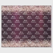 Papier Cadeau Noël bordeaux rose or élégant (Plat)