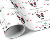 Papier Cadeau Noël Boston Terrier (Coin rond)