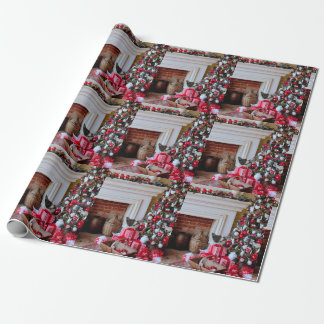 Papier Cadeau Noël Boston Terrier
