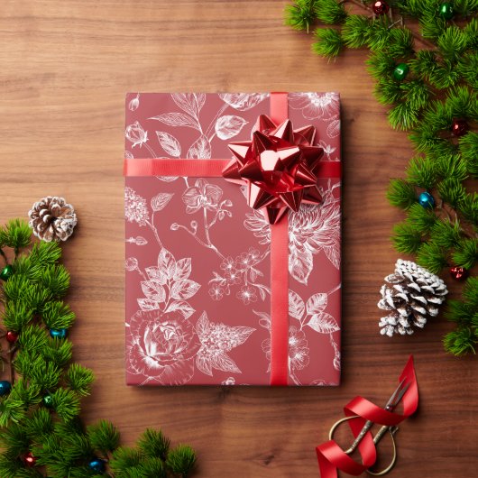 Papier Cadeau Noël botanique (Cadeau de vacances)