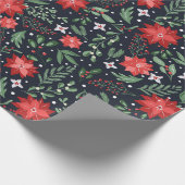 Papier Cadeau Noël Botanique Berries Ferme Pays (Coin)