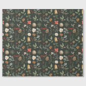 Papier Cadeau Noël botanique d'hiver (Plat)