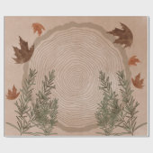 Papier Cadeau Noël botanique élégant (Plat)