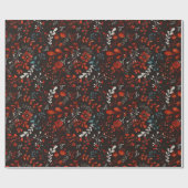 Papier Cadeau Noël botanique Moody foncé (Plat)