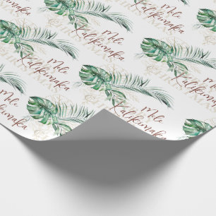 Papier Cadeau Noël botanique tropical Mele Kalikimaka Christma