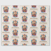Papier Cadeau Noël bouddhiste (Plat)