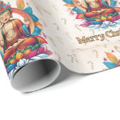 Papier Cadeau Noël bouddhiste (Coin rond)