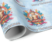 Papier Cadeau Noël bouddhiste (Coin rond)