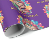 Papier Cadeau Noël bouddhiste (Coin rond)