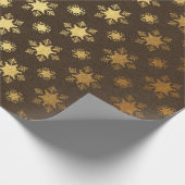 Papier Cadeau Noël Bourgogne et feuille d'or (Coin)