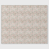 Papier Cadeau Noël Branches et Baies Rustiques (Plat)