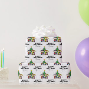 Papier Cadeau Noël Brown Charlie Ajouter Votre Nom