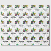 Papier Cadeau Noël Brown Charlie | Ajouter Votre Nom (Plat)