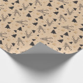 Papier Cadeau Noël Brown rustique (Coin)