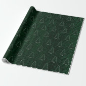 Papier Cadeau Noël - Brûlage vert foncé Texture (Déroulé)