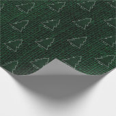 Papier Cadeau Noël - Brûlage vert foncé Texture (Coin)