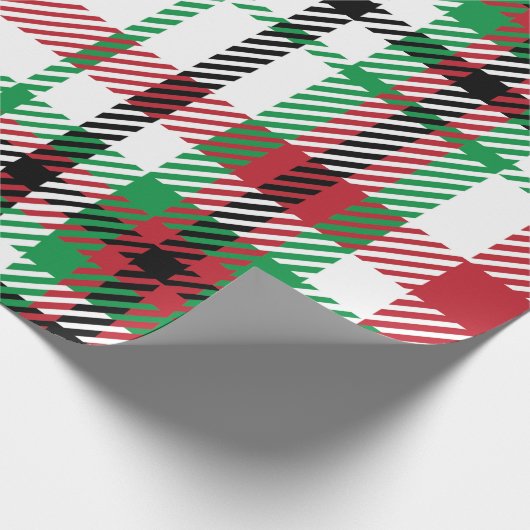 Papier Cadeau Noël Buffalo Check Tartan En vichy Plaid (Coin)