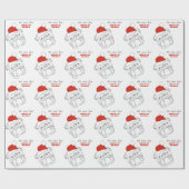 Papier Cadeau Noël Bulldog (Plat)