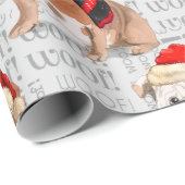 Papier Cadeau Noël Bulldog anglais pour les Amoureux de les chie (Coin rond)