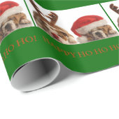 PAPIER CADEAU NOËL BULLDOG JOURNAL DE VACANCES (Coin rond)