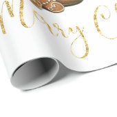 Papier Cadeau Noël Cadeaux Enfants Vintages Joyeux Noël (Coin rond)