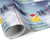 Papier Cadeau Noel canard en caoutchouc (Coin rond)