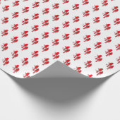 Papier Cadeau Noël Cardinal oiseau classique vacances simple (Coin)