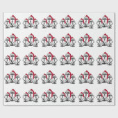 Papier Cadeau Noël Caroling Chats Joyeux Amusants (Plat)