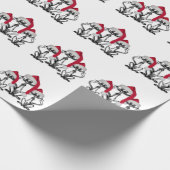 Papier Cadeau Noël Caroling Chats Joyeux Amusants (Coin)