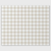 Papier Cadeau Noël carreau de buffle beige (Plat)