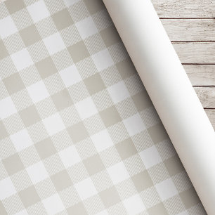 Papier Cadeau Noël carreau de buffle beige