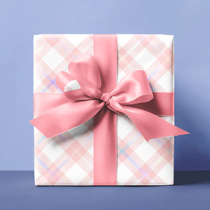 Papier Cadeau Noël carreaux rose