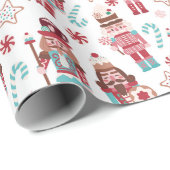 Papier Cadeau Noël Casse-noisette Candy Baking Festivals (Coin rond)