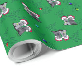 Papier Cadeau Noël Cesky Terriers (Coin rond)