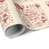 Papier Cadeau Noël C'est la période la plus merveilleuse de l'an (Coin rond)