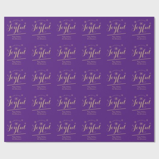 Papier Cadeau Noël C'Est La Saison Chic Script Rustique Violet (Plat)