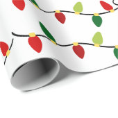 Papier Cadeau Noël Chaîne Lights (Coin rond)