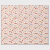 Papier Cadeau Noël Cheval Art populaire (Plat)