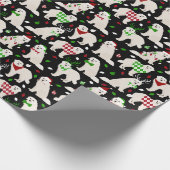 Papier Cadeau Noël Chiens des Pyrénées Chiens enveloppant du pap (Coin)