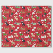 Papier Cadeau Noël Chihuahua Tous les manteaux (Plat)