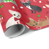 Papier Cadeau Noël Chihuahua Tous les manteaux (Coin rond)