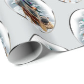 Papier Cadeau Noël chinois Shar-Pei (Coin rond)