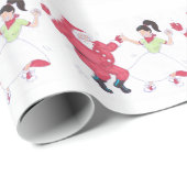 Papier Cadeau Noël classique de Jivers de rock (Coin rond)