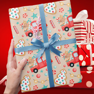 Papier Cadeau Noël Classique Festive Fun Cute