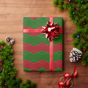 Papier Cadeau Noël classique rouge et vert 