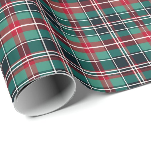 Papier Cadeau Noël Classique Vacances Simple Papier Enveloppant (Coin rond)